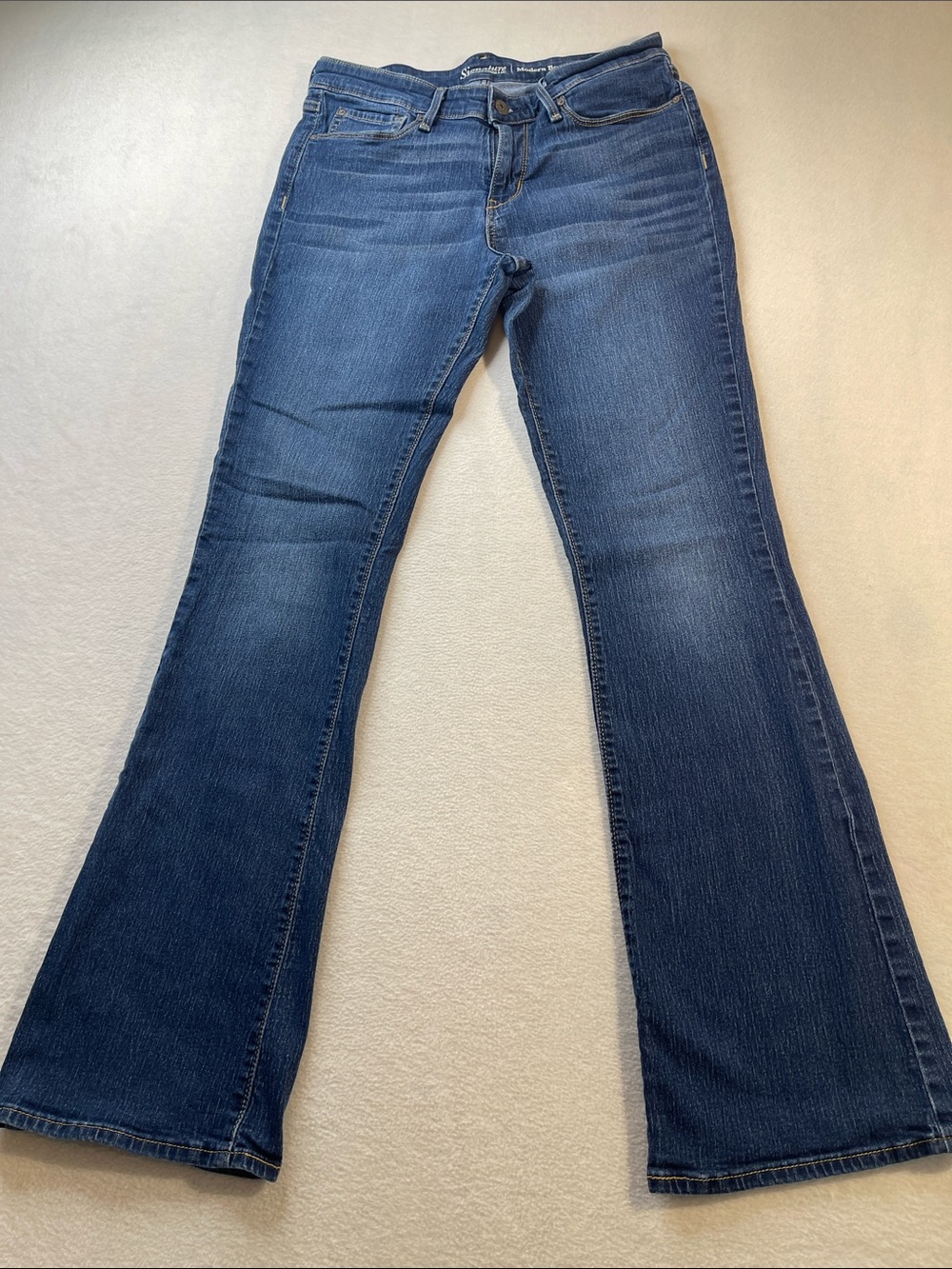 Signature by Levi Strauss Dark Blue MODERN BOOTCUT Jeans WOMENS SIZE 10 Long